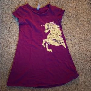 Dark red sequined flippy dress